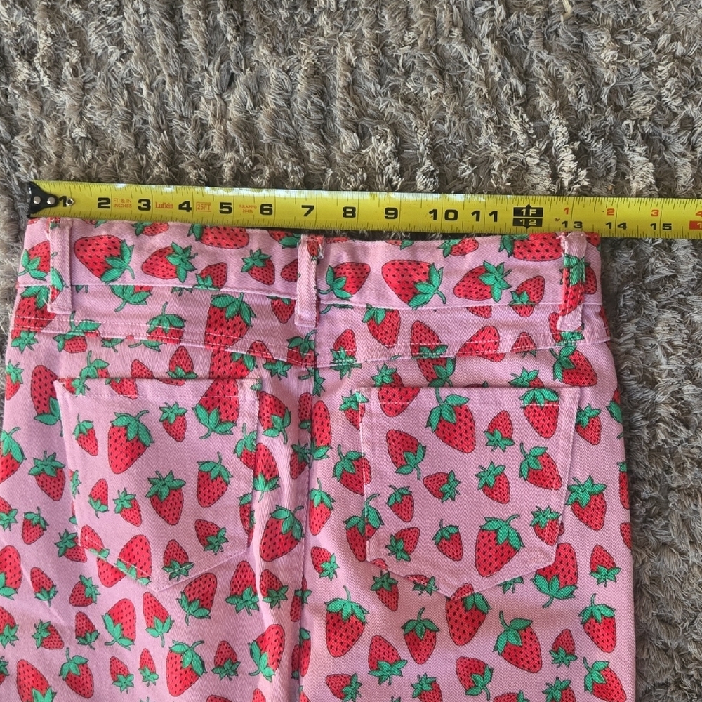 Sugar Thrillz Strawberry Patterned Pink Pants - Picture 4 of 5
